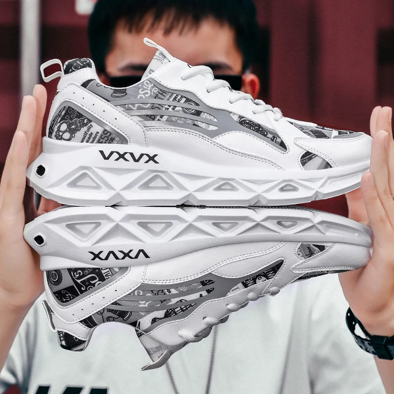 Men Running Shoes 44 Breathable Lightweight Fashion Men Jogging Sneakers 43 Outdoor Non-slip Casual Heighten Mens Sports Shoes