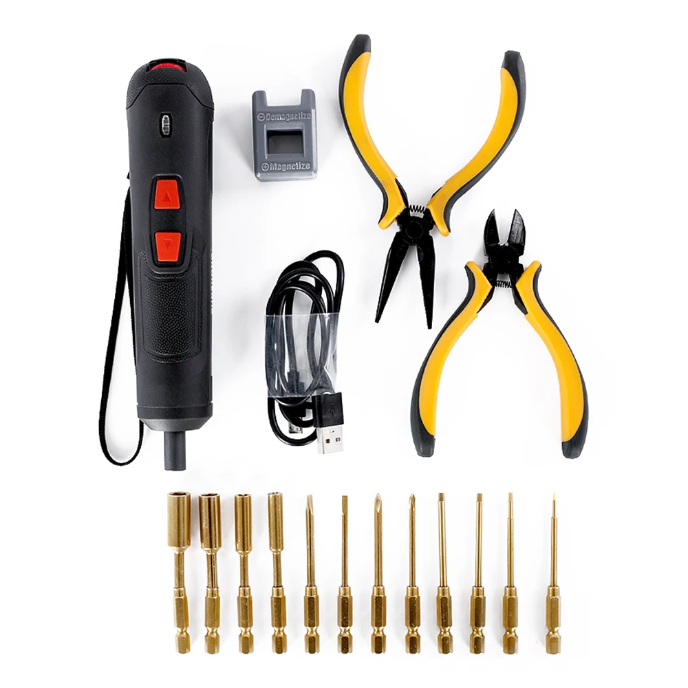 

Portable Electric Screwdriver Six Gear Adjustable Torque Rechargeable Electric Screw Driver Set cordless screwdriver