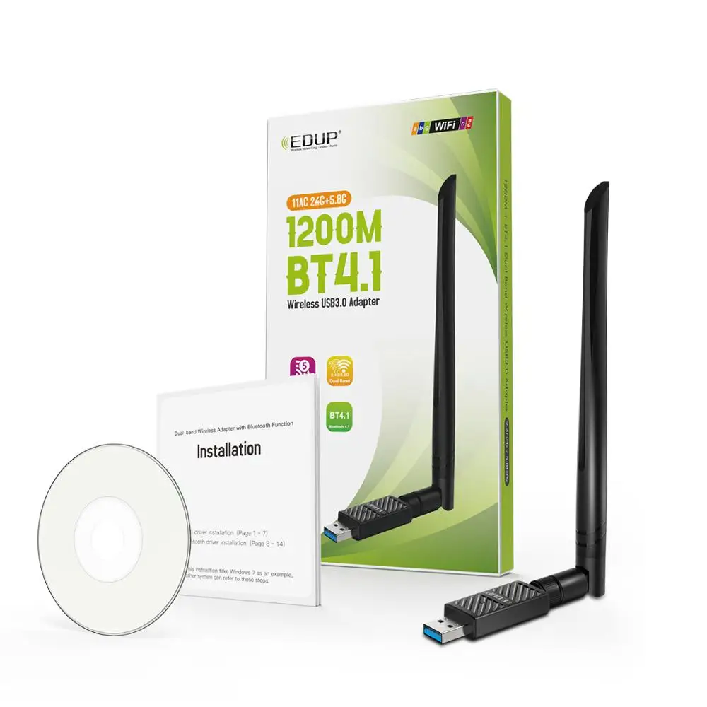 EDUP 1200 Мбит/с USB Беспроводной Вай Фай Адаптер 2 4/Wi Fi 5 ГГц сетевой карты 2dBi антенна Dual