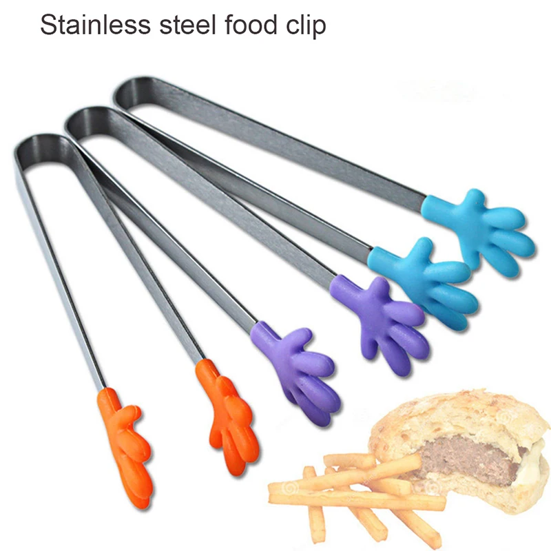 

Creative Palm Clip Non Slip Silicone + Stainless Steel Material Mini Food Clip Reusable Molds with No Stick And Good Condition