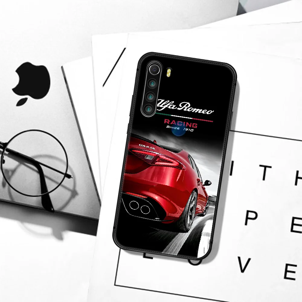 

Alfa Romeo Luxury Car Phone Case Cover Hull For XIAOMI Redmi 8 9 9C Note 6 7 8 9 9S K20 K30 K40 Pro Plus black Prime Trend Back