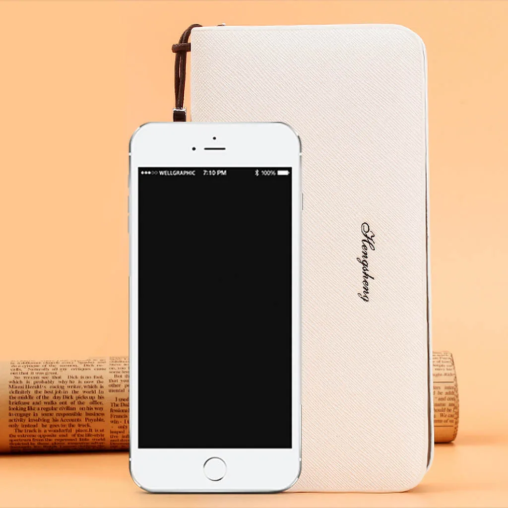 Мужской длинный кошелек повседневная многофункциональная сумка-клатч для