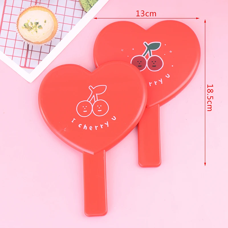 1 шт. корейское Ins прекрасное красное косметическое зеркало с ручкой в виде вишни