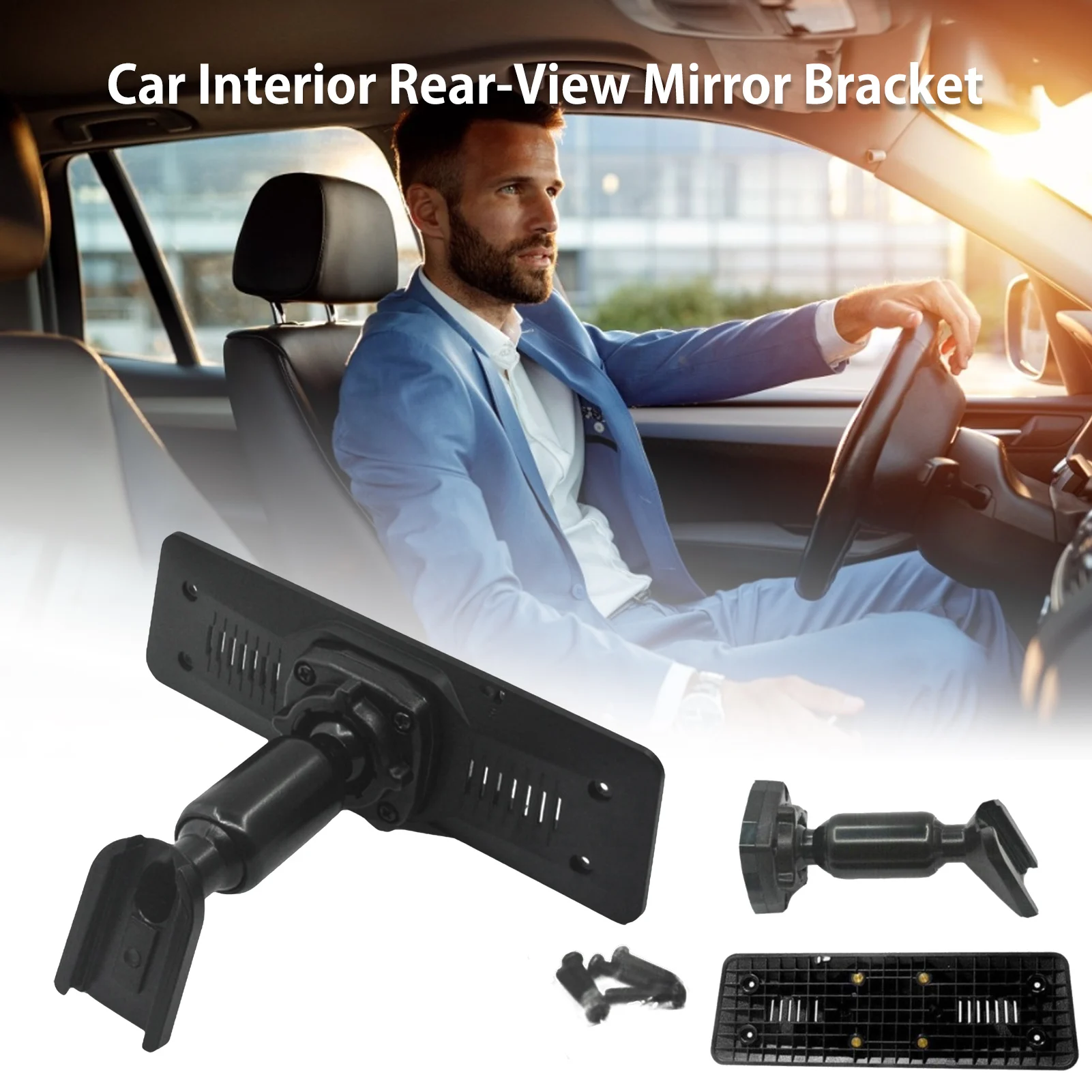

New Arrival High Quality Interior Rear View Mirror Back Plate Panel +Bracket For Car DVR Instead Of Strap