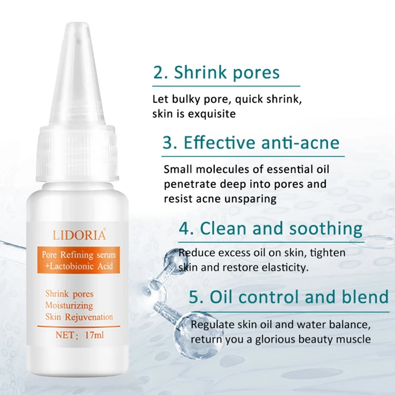 

Pore Tightens Refining Moisturizing Essence Whitening Anti-aging Oil Control Facial Essence Skin Care Liquid Shrink Pores Serum