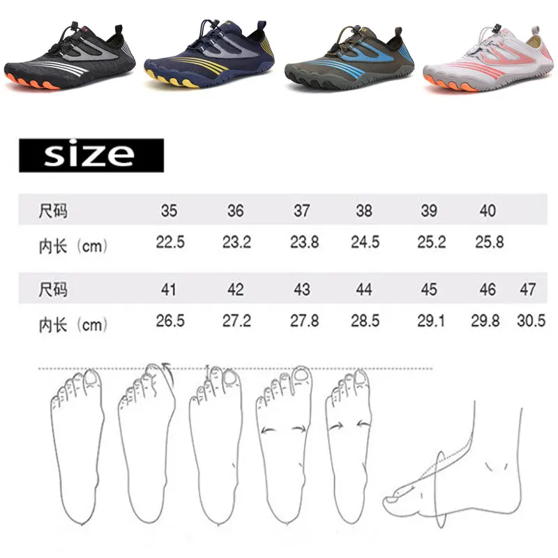 

Water Sports Shoes Barefoot Quick-Dry For Men Women Upstream Beach Shoes Breathable Non-Slip Outdoor Jogging Diving Surfing