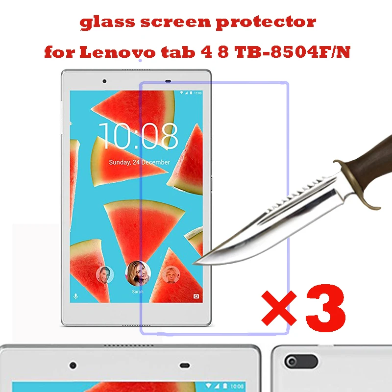 3 шт стекло протектор экрана для lenovo tab 4 8 TB 8504F/TB 8504N Анти взрыв Защитная пленка