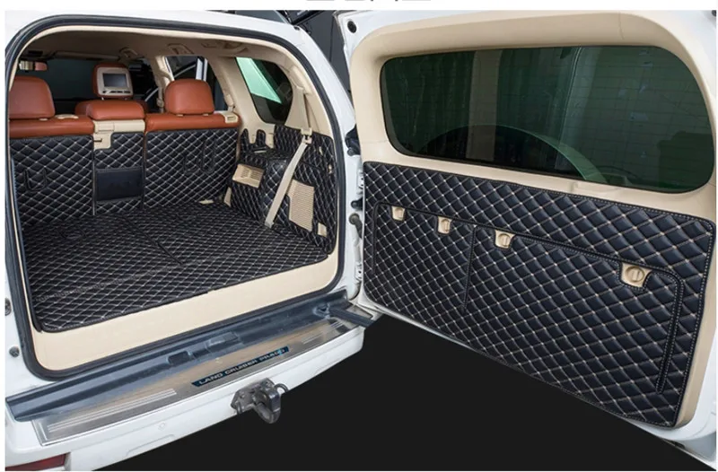 Полный Комплект ковриков для багажника автомобиля + задней двери Toyota Land Cruiser Prado 150