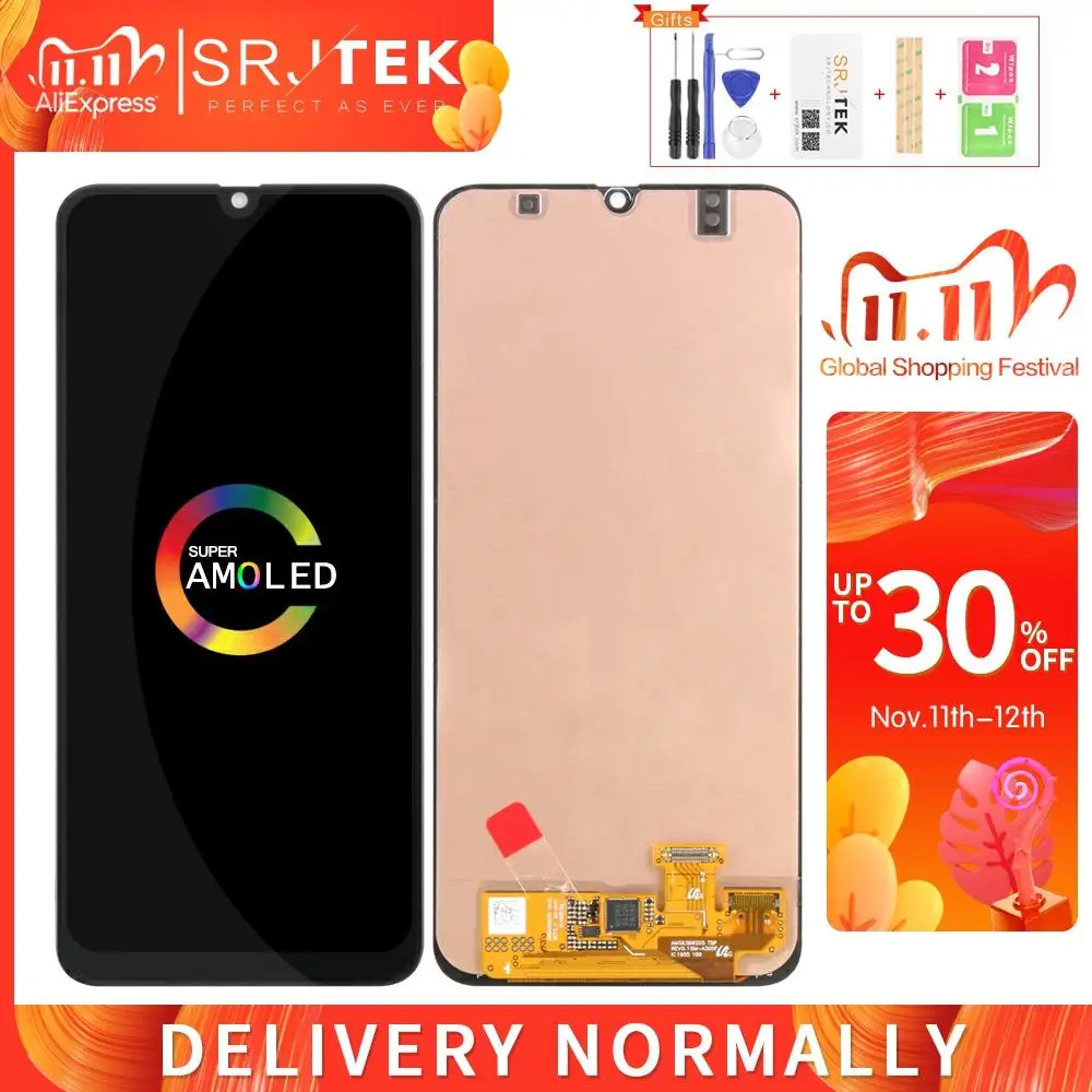 Сенсорный экран AMOLED/OLED для Samsung Galaxy A30 ЖК дисплей с дигитайзером и сенсорным