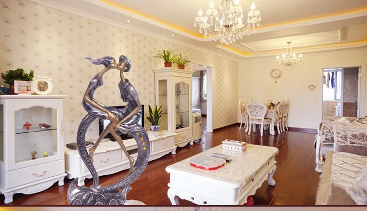 Свадебная скульптура статуи из смолы для домашнего декора/украшения парная