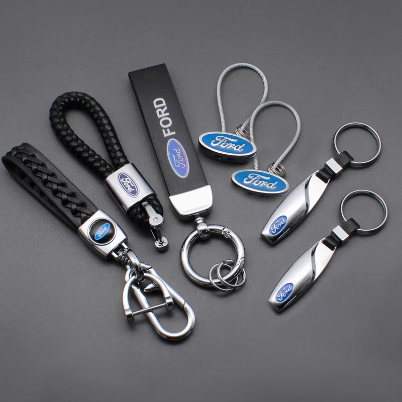 Автомобильные аксессуары металлические кожаные кольца для ключей Ford Focus 2 3 4 Fiesta