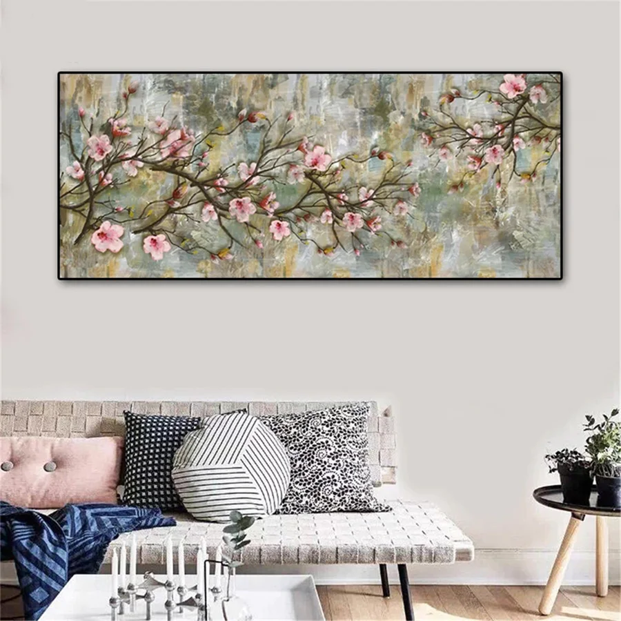 

Full Square drill Diamond painting Abstract art, nordic cherry blossom Diamond embroidery Cross stitch resin office A189