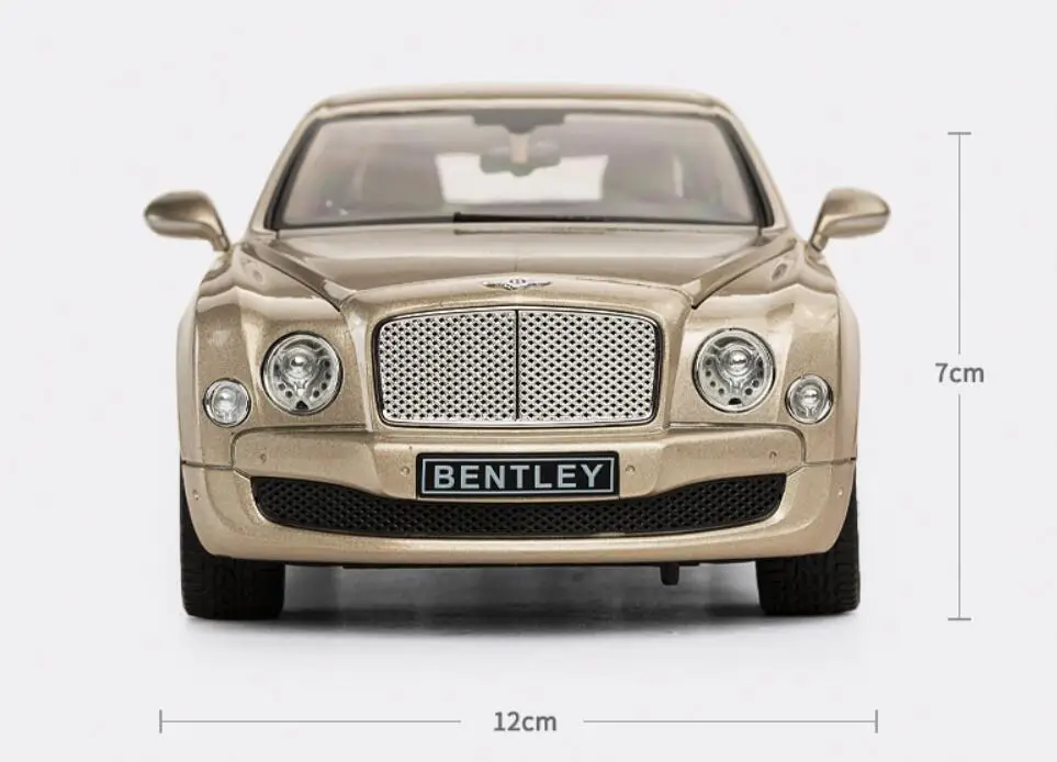 

New 1:18 For Rastar Bentley Mulsanne 2017 Diecast Metal Car Model Toys Boy Girl Gift Collection Black/Gold Metal,Plastic,Rubber