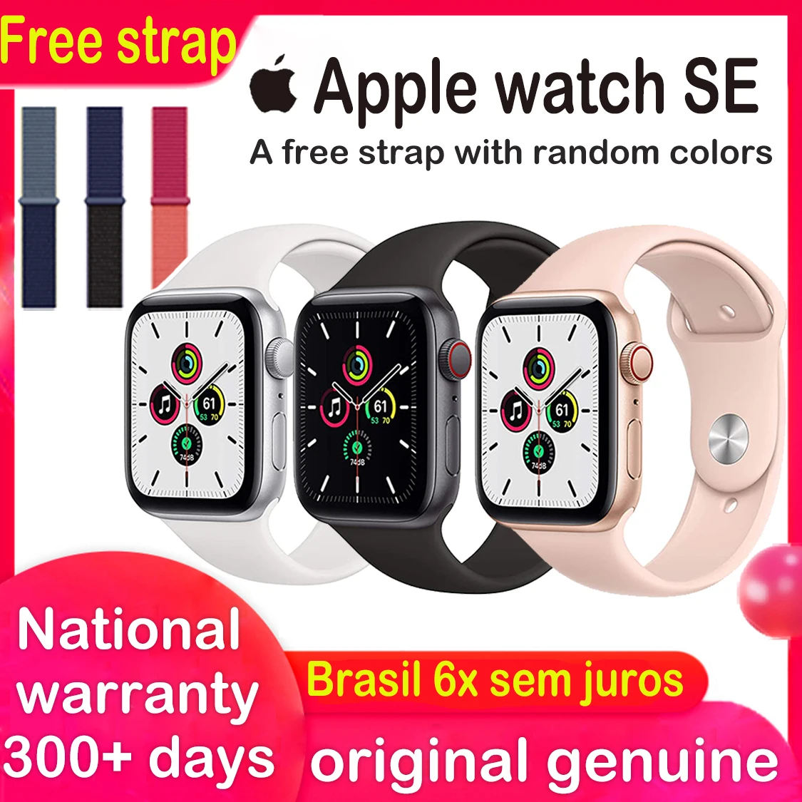 

Smart watch New Original Apple Watch Series SE GPS + Cellular 40MM/44MM iWatch se Sport Band