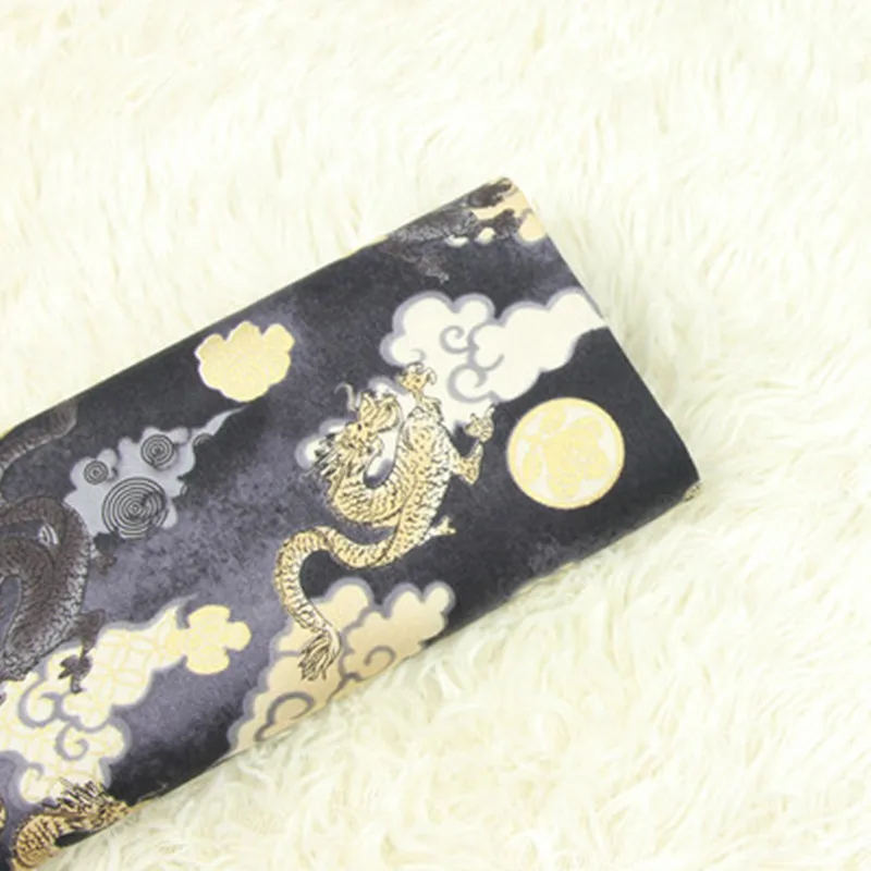 Half yard thin cotton fabric gilt dragon print handmade DIY patchwork bag garment dress cloth 100% T624 | Дом и сад