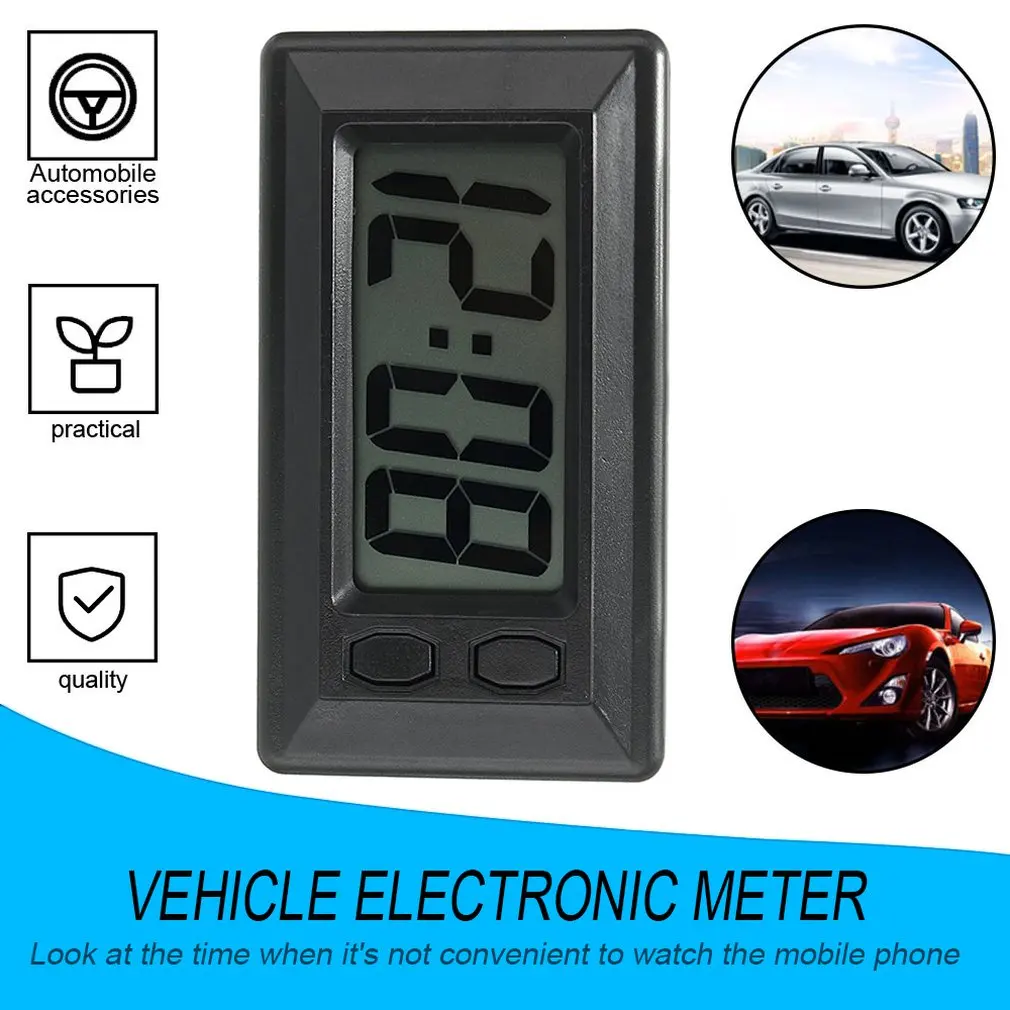 Новинка 2018 ультратонкий ЖК-цифровой дисплей автомобильные часы приборной панели