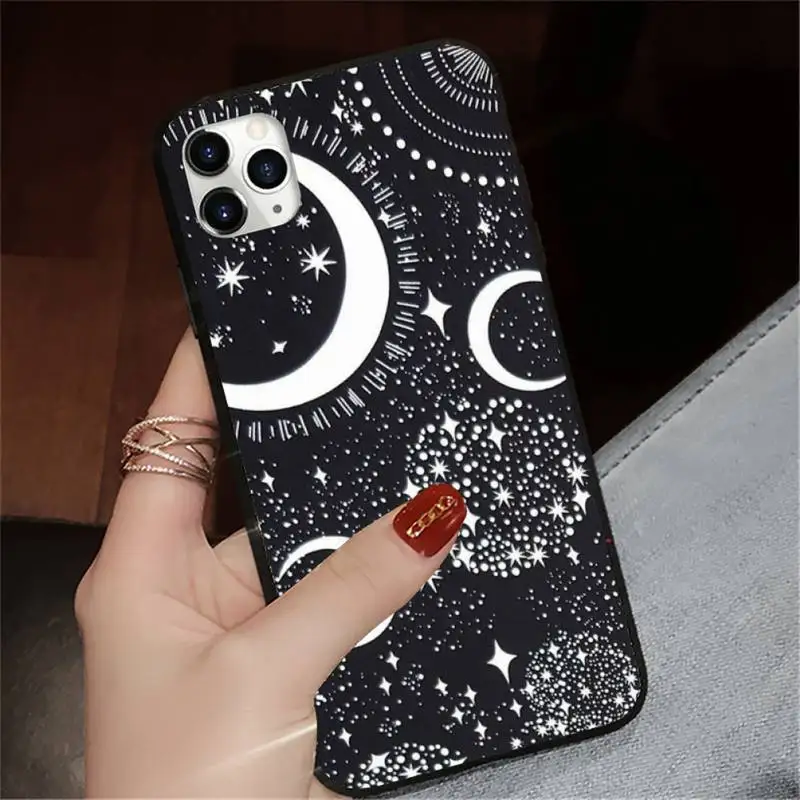 

Sun moon stars Phone Case for iPhone 11 12 pro XS MAX 8 7 6 6S Plus X 5S SE 2020 XR