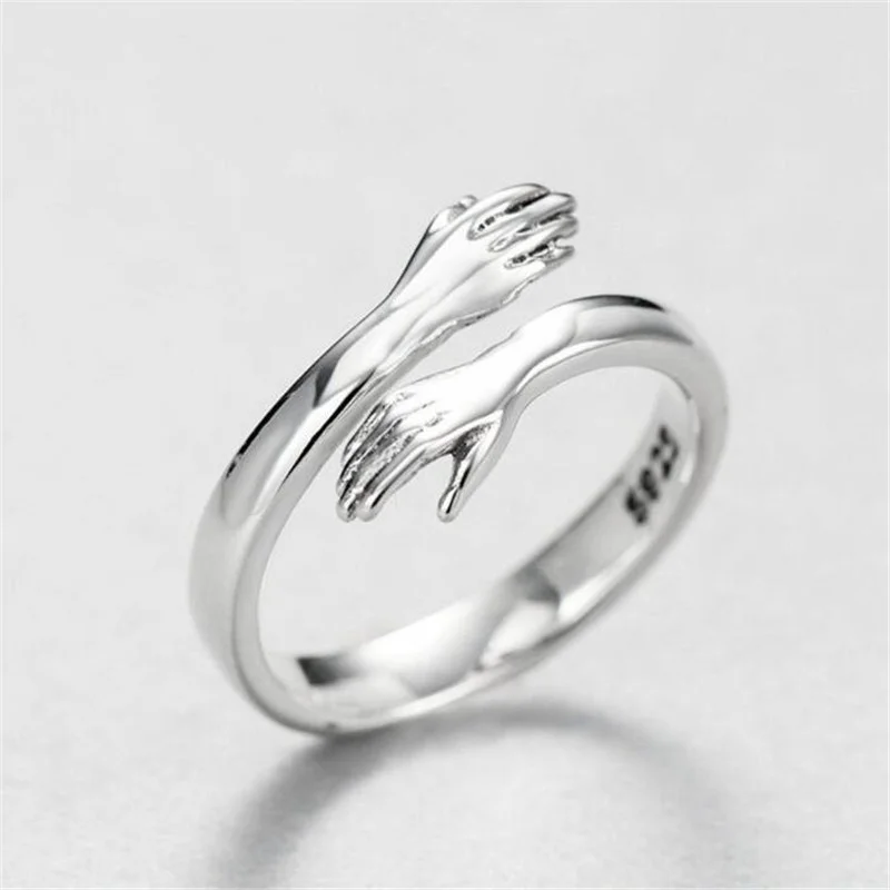 

Creative Women's Love Ring, Open Jewelry Ring, Valentine's Gift, Silver