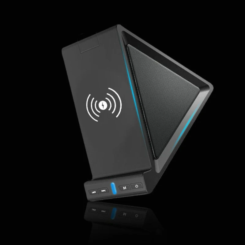 10W Wireless Charger Bluetooth 5.0 Speaker Dual Bass for iPhone 11 Xiaomi Sumsang Huawei Support TF Card FM Radio Aux |