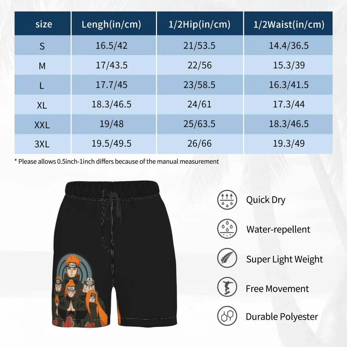 

Promo Causal Anime Akatsuki Anime And Manga Anime Crunchyroll Print Breathable Quick Dry Humor Graphic Top Quality Swim Trunks