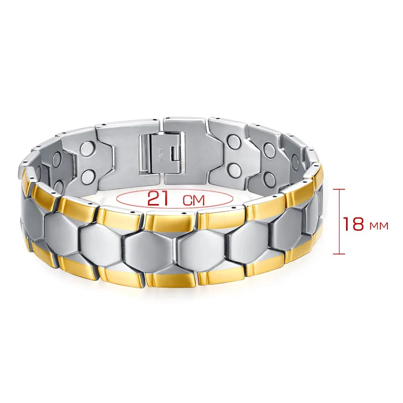 Magnetic Health Care Bracelets Bangles Sport Football Design Men's Charm Chain With Germanium 210mm |