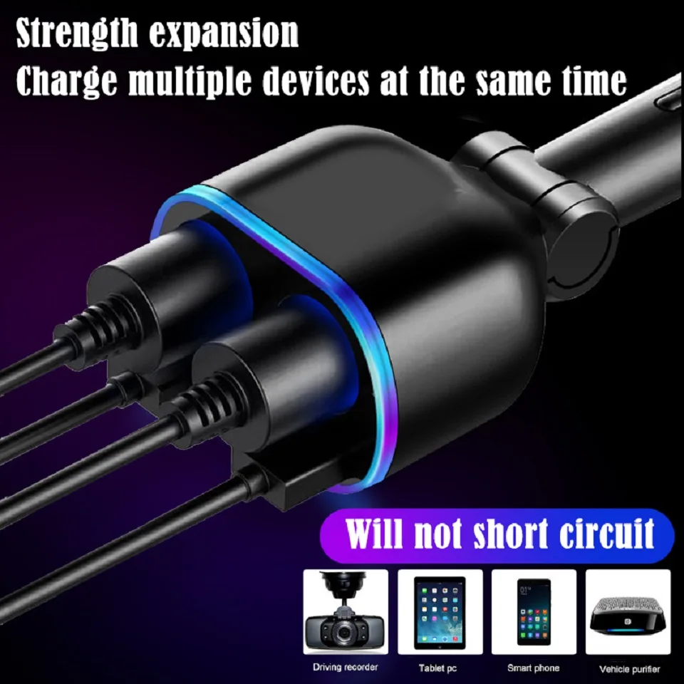 hkgk 4 8a dual usb car charger 2 ports lcd display 12 24v cigarette socket lighter fast car charger power adapter car styling free global shipping