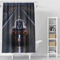 3d print luxury sports car style waterproof shower curtains home racing fan decoration bathroom polyester fabric kids boys
