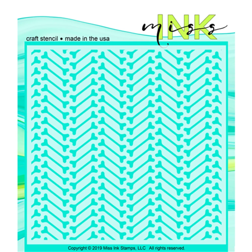 

Bone Chevron Stencils 2021 Arrival New Scrapbooking Diary Photo Album Craft Paper Card Making Embossing Template Decoration