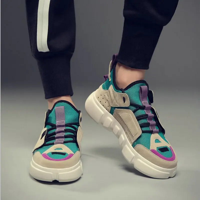 Осенний модный светильник дышащая мужская повседневная обувь из натуральной