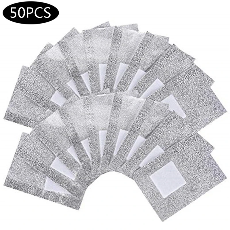 

50Pcs/Bag Nail Towel Gel Polish Remover Aluminium Foil Nail Art Soak Off Polish Nail Removal Wraps Manicure Tools