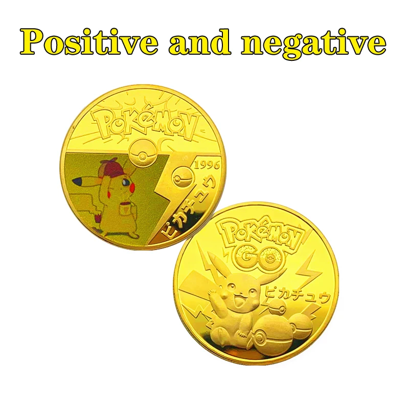 

Pokemon Cards Pikachu Japanese Anime Pokemon Cards Pikachu Gold Plated Gold Coin Game Collection Cards
