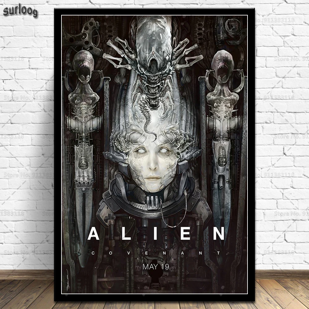 Настенный плакат Hr Giger Li II инопланетянин ужас искусство ретро-изображения принты