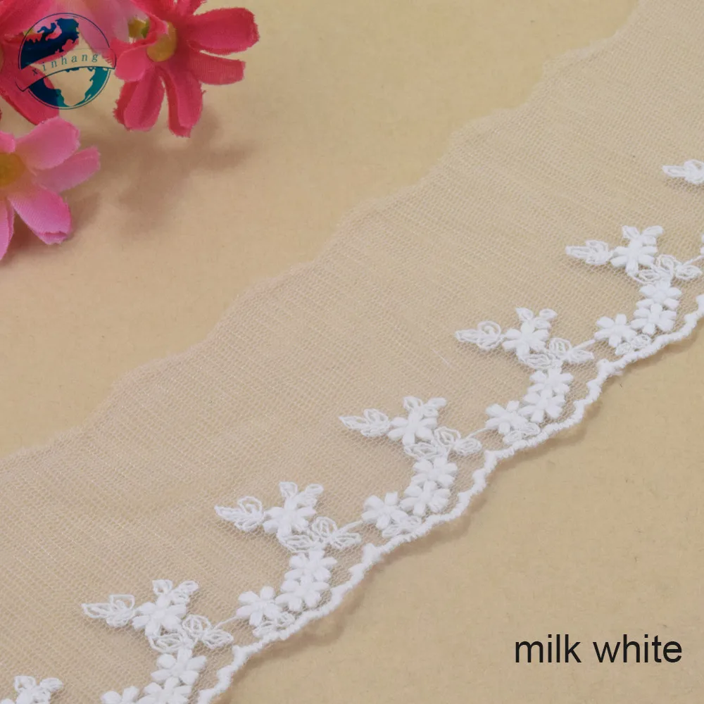 Хлопковая вышивка шириной 6 см кружевная швейная лента гипюр африканская ткань