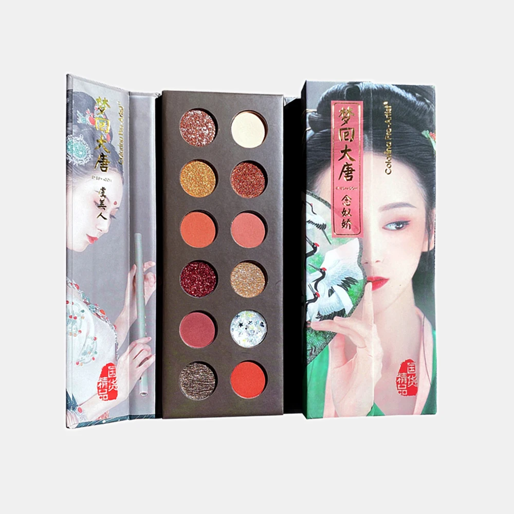 Тени для век в стиле династии Тан компактные ослепительные розовые жемчужные