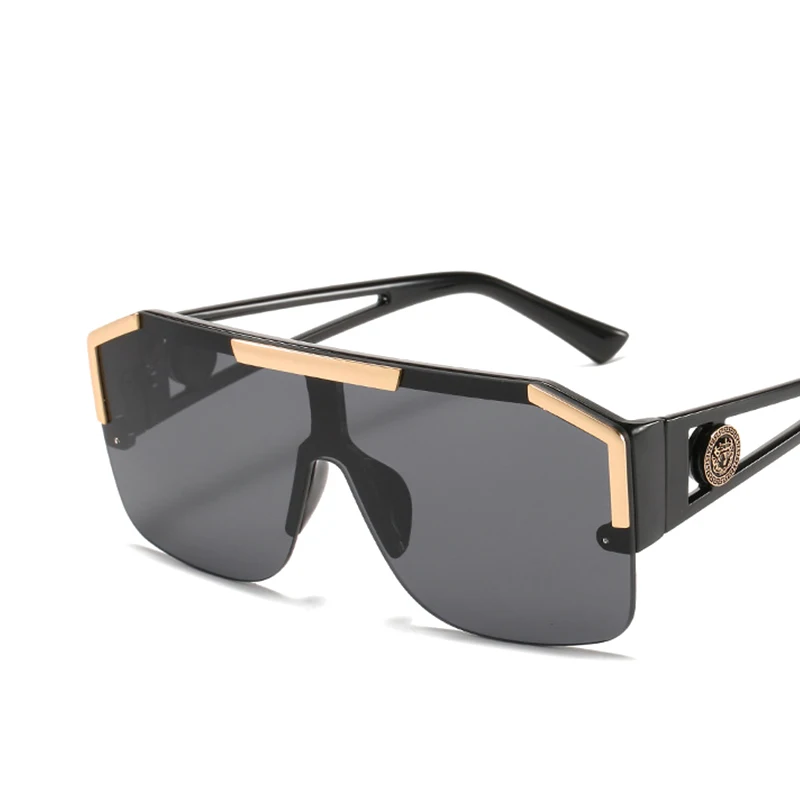 

New High-quality Anti-ultraviolet Oversized Sunglasses Men's Personality Sunglasses Women's Fashion Color Lens Alloy Frame