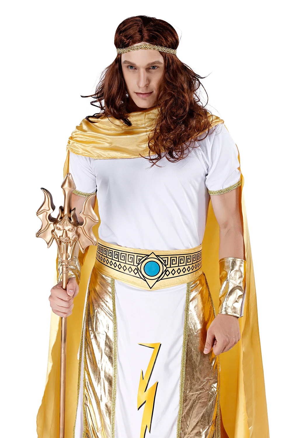 Король Нептун греческий бог моря Посейдон Взрослый мужской роскошный костюм