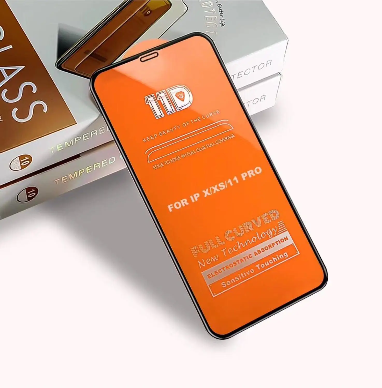 Защитное стекло закаленное 11D для iPhone 11 pro Max X XS XR 8 7 plus 6s 6 | Мобильные телефоны и