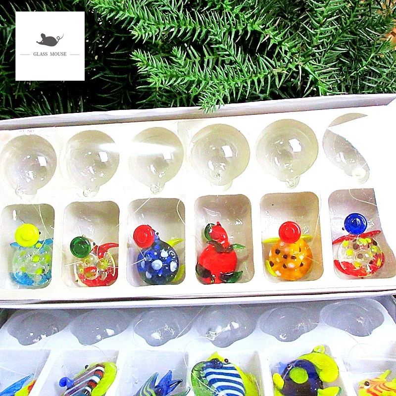 

Aquarium decorative figurines Miniature Glass Sea turtle Statues floating charms pendant Animals ornament Fish tank accessories
