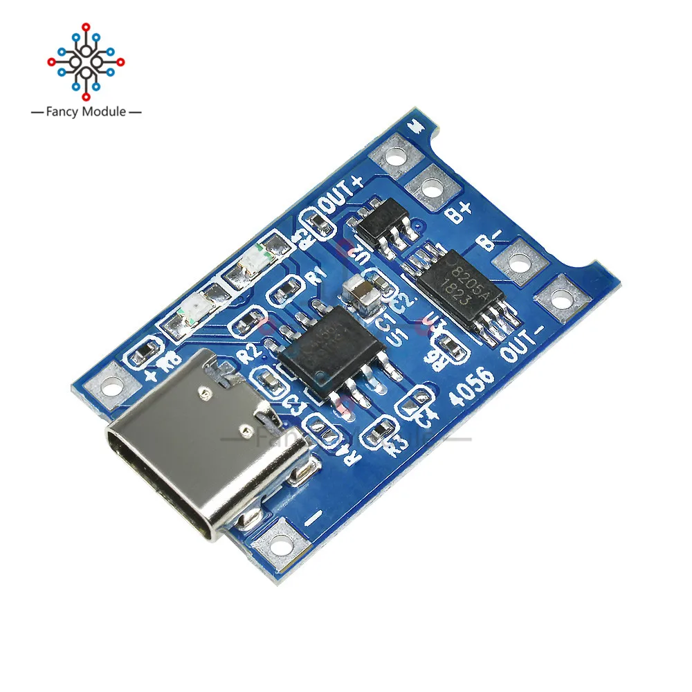 Diymore TP4056 type C USB 5V 1A 18650 литий ионный модуль зарядного устройства аккумулятора