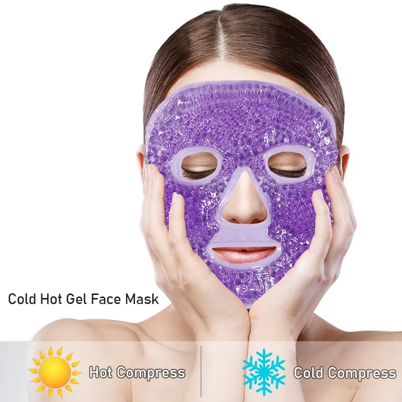 

Cold Hot Therapy Gel Face Mask Cooling Ice Face Mask for Reduce Puffy Dark Circles Bags Under Eyes Migraines Stress Relief