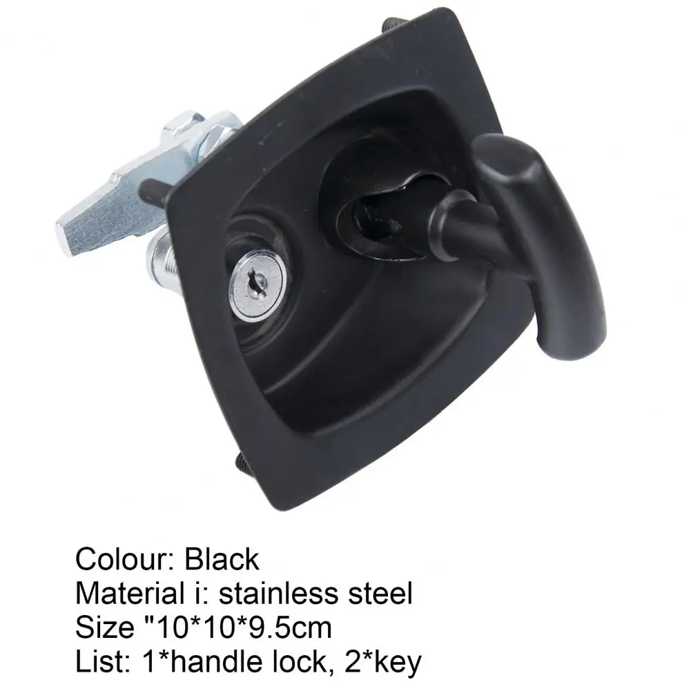 

Tool-box Lock Square Convenient Black Trailer Recessed Paddle Lock for Trailer