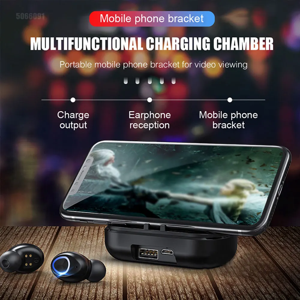 V10 Airdots TWS Bluetooth 5.0 Earphone Stereo Wireless Active Noise Cancellation With Mic Handsfree Earbuds touch Control mobile |