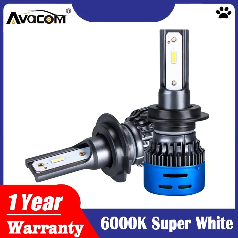 Avacom LED H1 H4 H7 H8 H11 12 В светодиодные лампы для автомобиля 6000 К супер белый 9600Lm 40 Вт 24 HB3