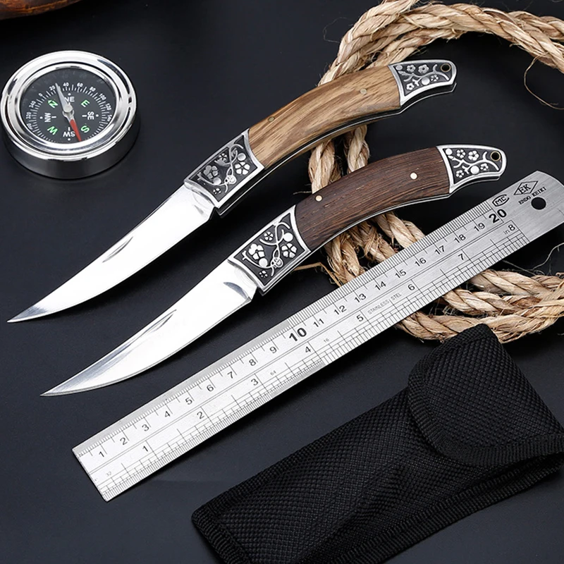 

Tactical High Hardness Folding Knife Wilderness Survival Multifunctional Hunting Knife Self-defense 21CM Outdoor Knifes