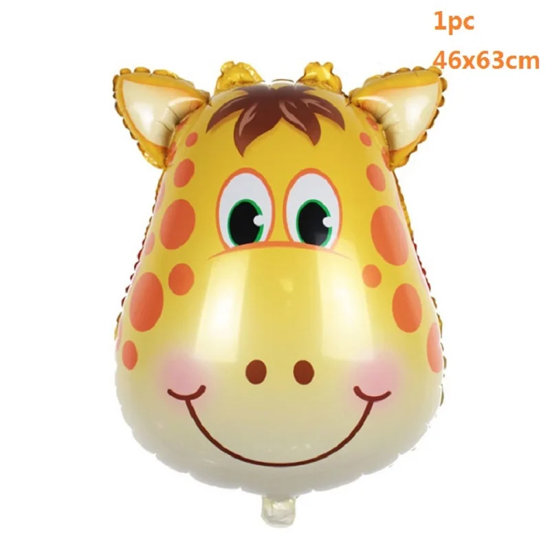 big giraffee Джунгли вечерние животные Енот лиса белка шарики с пандой на тему зоопарка вечерние гелиевые шары баннер для дня рождения украшения флаги - Цвет: big giraffee