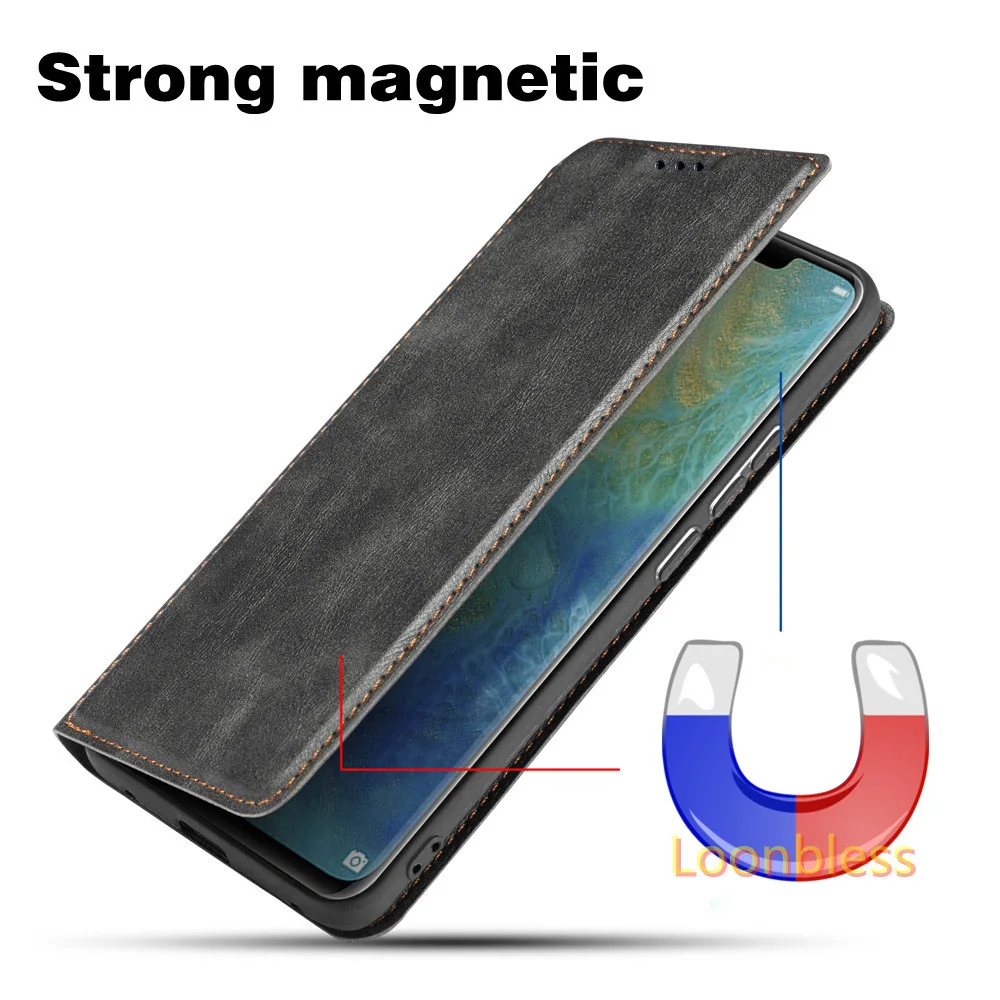 Чехол для Huawei Honor 8X ультратонкий Магнитный флип-чехол кожаный и силиконовый чехол