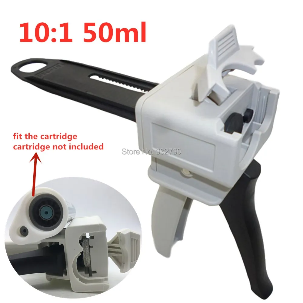 

50ml 1:1/1:2/10:1/1:10 Cartridge Dispenser Gun Manual Epoxy Applicator Gun Epoxy Resin AB Glue Acrylic Adhesive Applicator