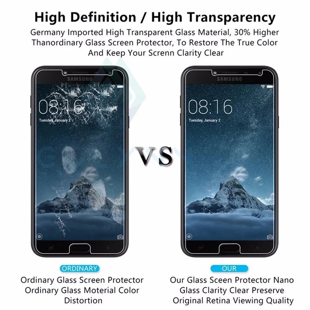 HD Защитное стекло для samsung Galaxy A5 A3 A7 9H закаленное стекло для A6 A8 J6 J4 Plus Защитная пленка для экрана