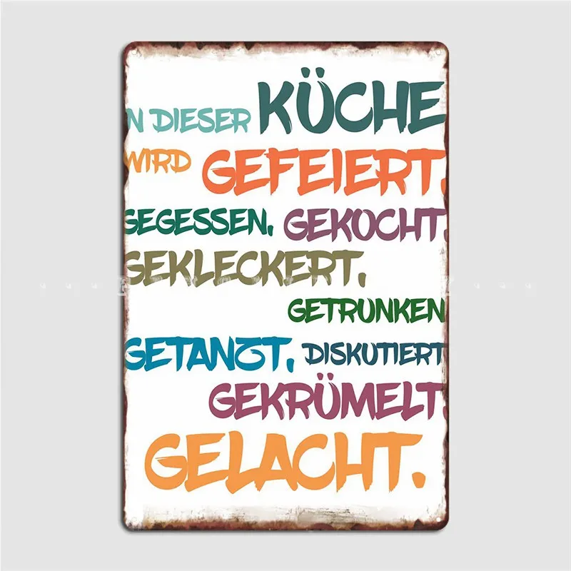 

В Kueche металлический знак постер забавная вечевечерние НКА настенная пещера оловянные плакаты
