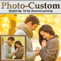 zooya photo custom diamond painting 5d diy picture of rhinestones diamond embroidery 3d cross stitch home wedding decoration az5